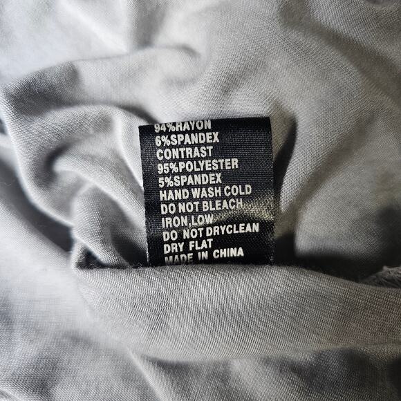 Pol Grey Whimseygoth Lace Boho Statement Sleeve Feminine Bell Sleeve Tunic top M - Picture 12 of 13